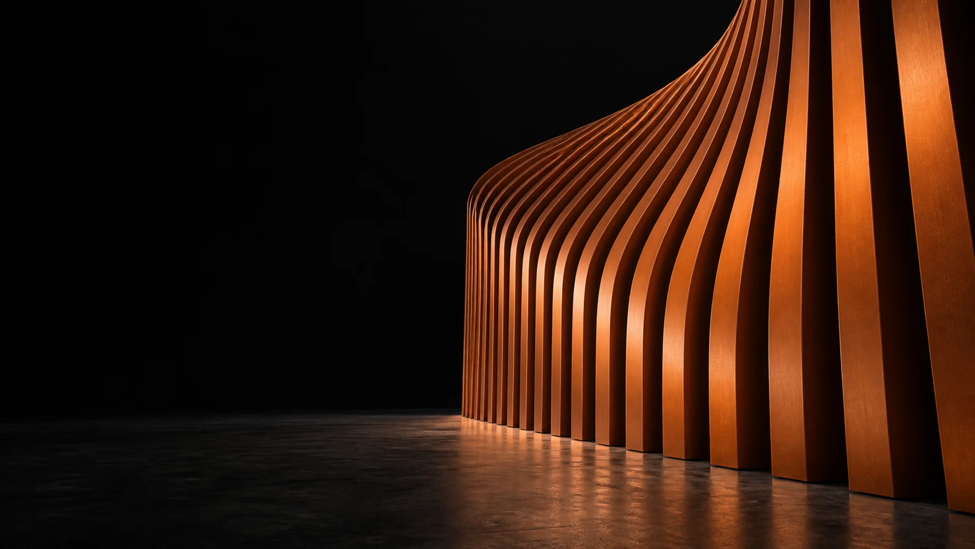 Estructura arquitectónica de aluminio naranja